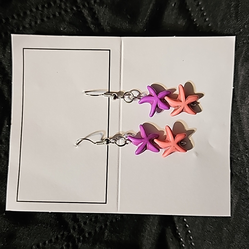 Star fish earrings hand made by my daughter #1016